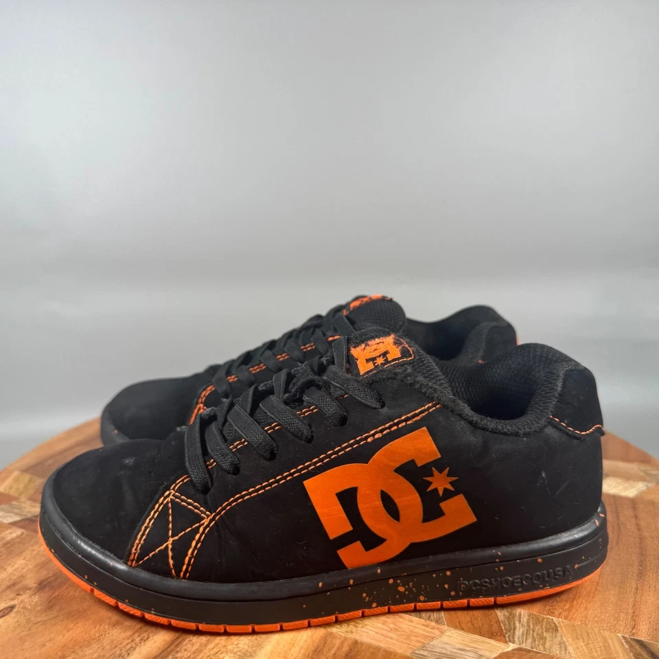 Tênis de skate DC Shoes infantil preto laranja tamanho 2 juvenil - Imagem 3 de 4