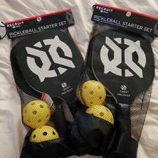 2 Sets Onix Recruit Pickleball Paddle and Ball Starter Set with Drawstring Bag