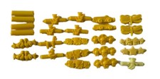 Vintage 1980s YELLOW Children's Plastic Hair Clips Lot Of 26 Barrettes Goody EUC