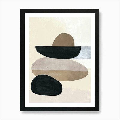Nashville Stone Park Bauhaus Minima gerahmtes Wandbild Poster Leinwanddruck Bild
