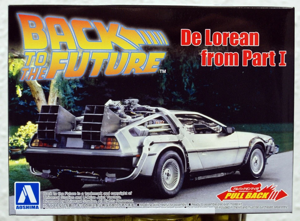 Aoshima 054758 DeLorean Back to the Future I Bausatz m. Pull Back Motor 1:43
