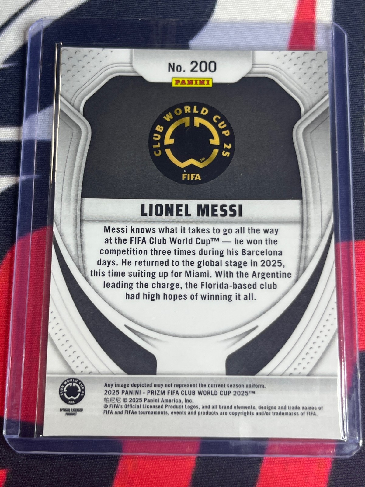 2025 Panini Prizm FIFA Club World Cup #200 Lionel Messi view 2