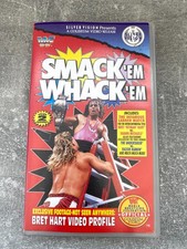 Vintage WWF Bret Hart Smack 'Em Whack 'Em Wrestling VHS PAL Video Tape WWE 1992