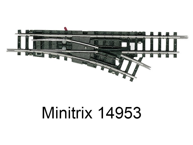 TRIX Aiguillage à droite coeur isolé 30 degrés Minitrix - Trix 14953