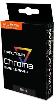 (1000) Spectrum Chroma Inner Sleeve: Black (10 Packs) Perfect Fit Pokemon MTG