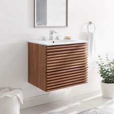 Modway Render 24 Mid-Century Floating Bathroo...