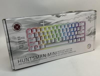 Razer Huntsman Mini Mercury White Compact 60% Gaming Keyboard *NEW -See Box*