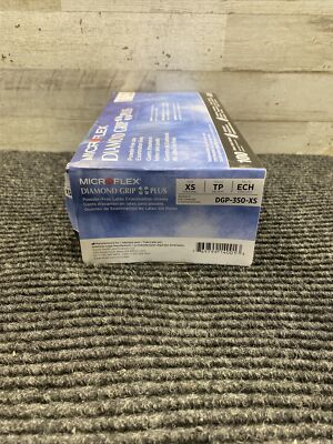 100 Pack Microflex DGP-350-XS Disposable Gloves, Extra Small ,Latex