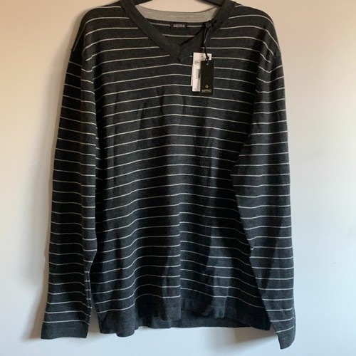 Maglione pullover donna Buffalo David Bitton grigio bianco a righe taglia large - Foto 5 di 7
