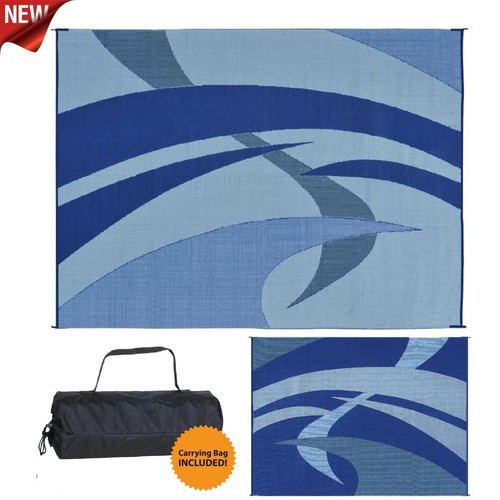 Reversible Patio Mat RV Outdoor Camping Picnic Carpet Deck 9ft x 12ft