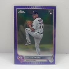 2022 Topps Chrome Update Baseball Cole Sands RC USC97 Purple Minnesota Twins