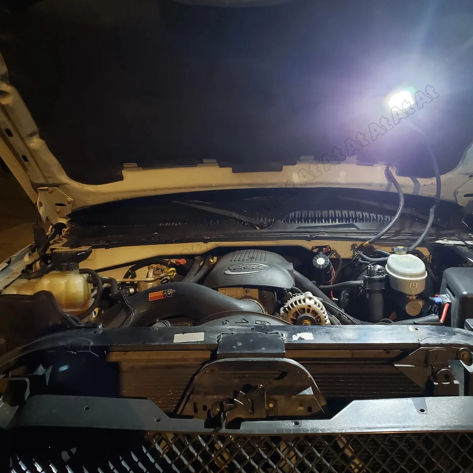 Lámpara LED blanca debajo del capó para GMC Envoy XL Yukon XL Savana Sierra 1500 2500 3500 Foto 4 de 4