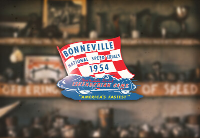 1954 Bonneville Decal Hot Rod Rat Race Flathead Ford Drylake Racing Speed Week