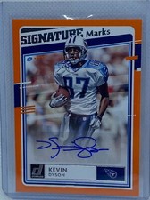 KEVIN DYSON 2020 PANINI DONRUSS SIGNATURE MARKS ORANGE AUTO #SM-KD