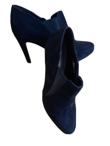 m&s black suede ankle boots