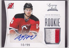 2011-12 Luxury Suite #41 Adam Henrique JSY AU RC patch autograph rookie 10/99