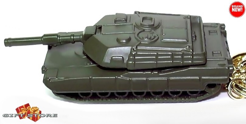 🎁RARE HTF KEYCHAIN ARMY GREEN ABRAMS M1 TANK US/UKRAINE CUSTOM