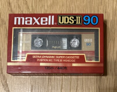 Maxell UDS-II 90 Blank Ultra Dynamic Super Cassette Tape IEC Type II SEALED VTG.