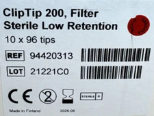 Thermo Scientific 94420313 ClipTip 200uL Filtered Sterile Low Retention Tips  Cs