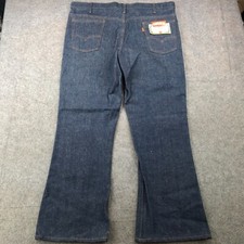 Vintage Levis Jeans Mens 42x30 Bell Bottoms Denim 646-0217 Orange Tab Dead Stock