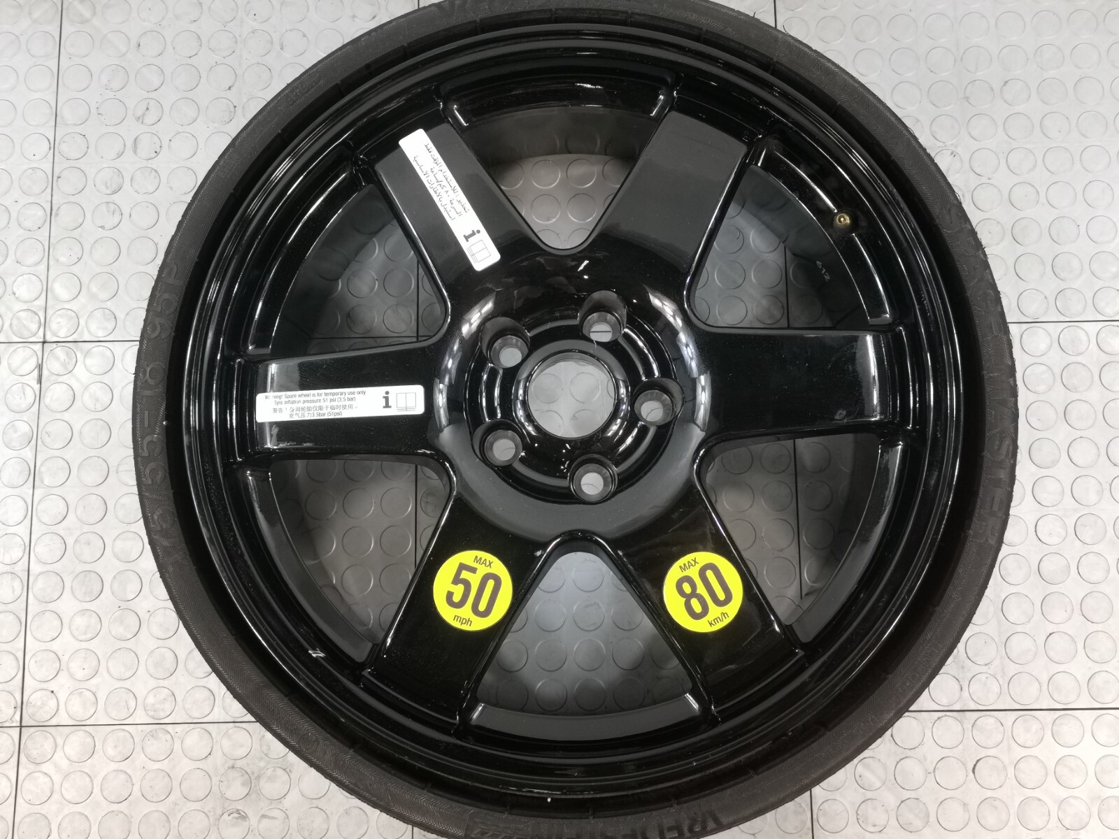 2015 Maserati QUATTROPORTE EMERGENCY SPARE WHEEL 18" TIRE DONUT 670010518