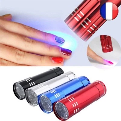 Mini Sèche Ongles Portable 9 Lampes LED Poche UV Gel Outils Manucure Séchage Top - Photo 1/3