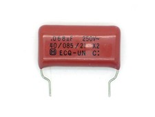 1x Panasonic 0,068µF M 250V~ MKT X2 (.068µF, 68nF, 0,068uF, Kondensator)D104