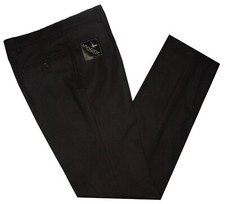 Pantalone uomo flanella misto lana 46 48 50 52 54 56 58 60 marrone scuro ITALY