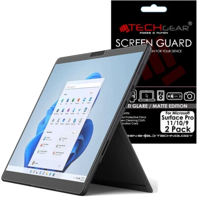 2x TECHGEAR MATTE ANTI GLARE Screen Protectors for Microsoft Surface Pro 11 10 9