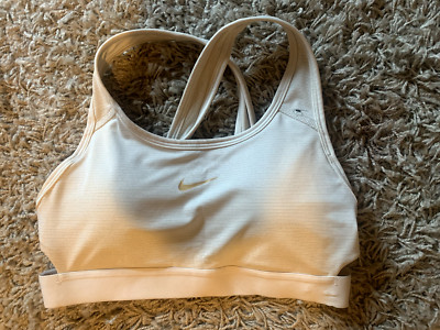 NIKE Bra Dri-Fit Gr. XS creme mit gold gestreift neu Bikini Schwimmen