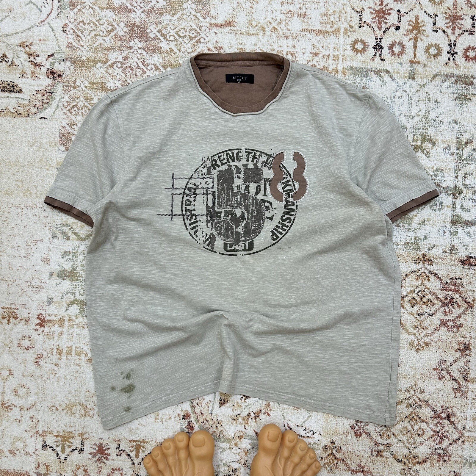 Vintage USA Grunge Y2K Big Logo Tee 00s Retro Hype T-Shirt