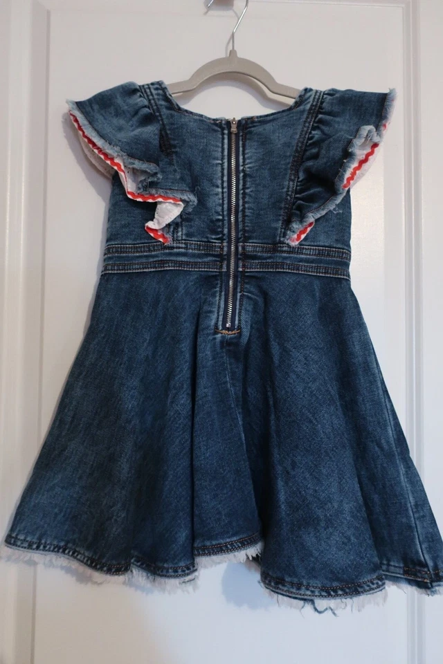 Vestido jeans monnalisa tamanho 4 - Imagem 2 de 4