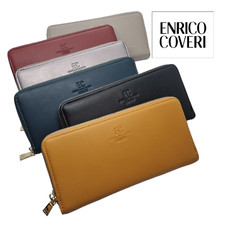 Portafoglio Donna grande Enrico Coveri ecopelle con doppia zip borsellino regalo