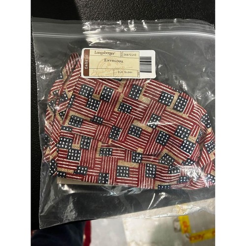 Longaberger envelope liner old glory pattern patriotic fabric NEW