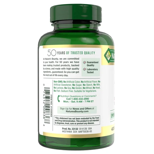 Nature's Bounty Zinc 50 mg 400 Tablet Support Immume System EXP 05/2027