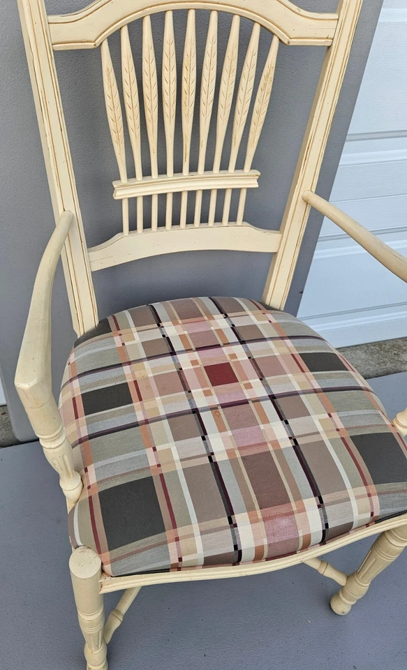 Sillón de escritorio de comedor francés con respaldo de trigo Ethan Allen Legacy Foto 4 de 4