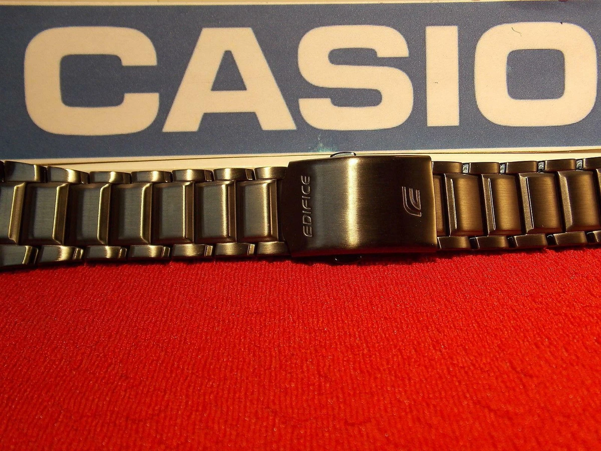Casio Watchband EFA 131 D. Black PVD Steel Edifice Bracelet. Black