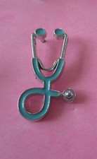 Doctor or Nurse Blue Stethoscope Lapel Pin New in Package