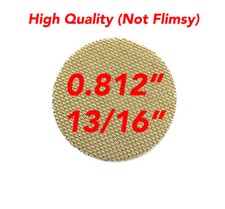 100 Pack Brass .812" 13/16" Metal Tobacco Smoking Pipe Screens, Steel