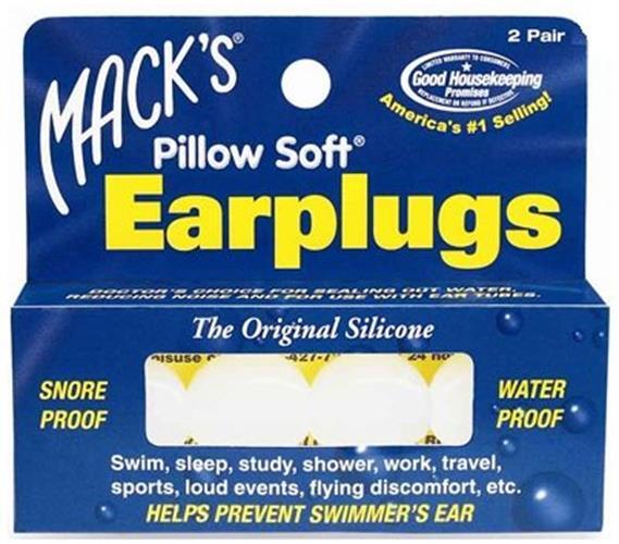 Macks Pillow Soft Ear Plugs White (2 Pairs)