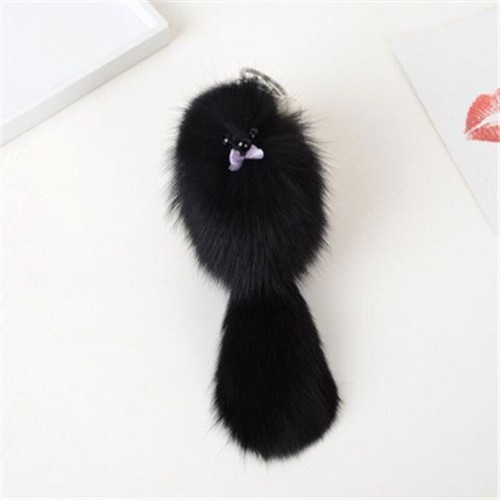 Schlüsselanhänger Fuchs Bommel flauschig Fell Ball Taschenanhänger süß Tier Schlüsselring Taschendeko - Bild 5 von 10
