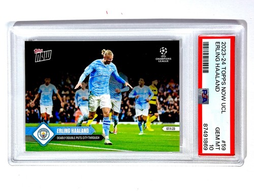 2023-24 Topps Now UCL - ERLING HAALAND #59 PSA-10 - Manchester City