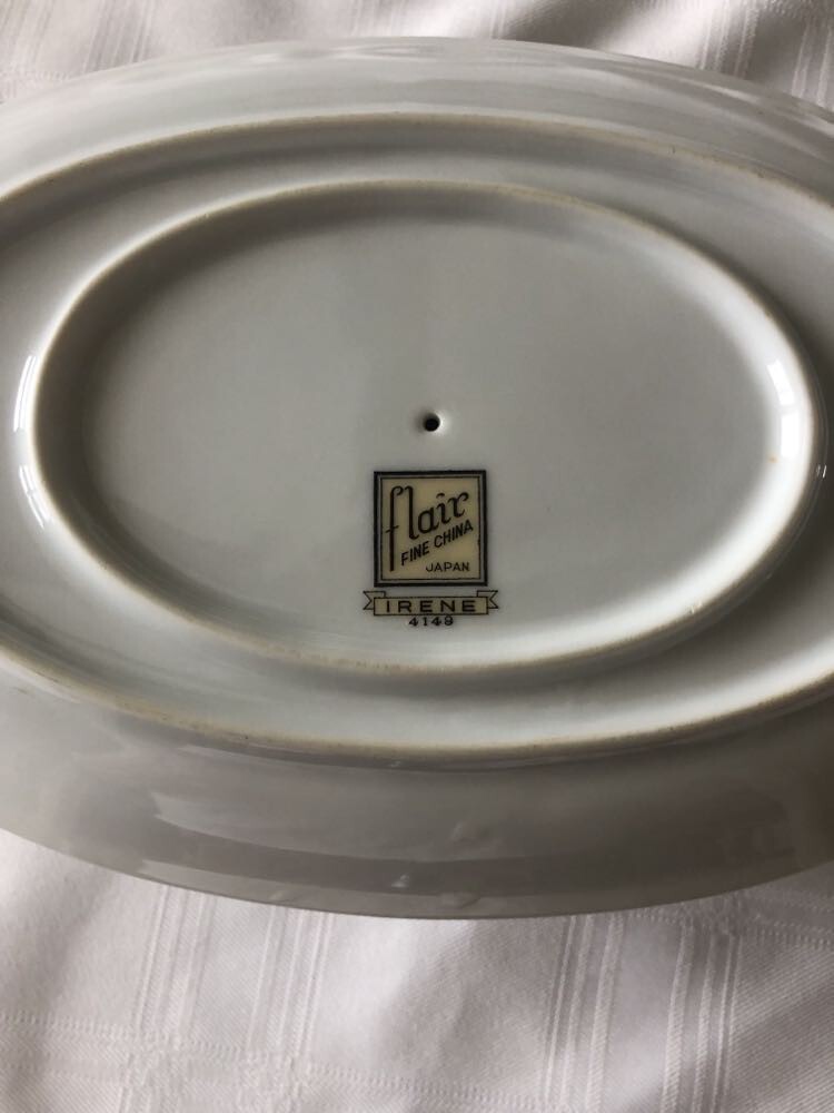 Vintage Flair Fine China Irene 4149 Gravy Boat With Plate Made In
