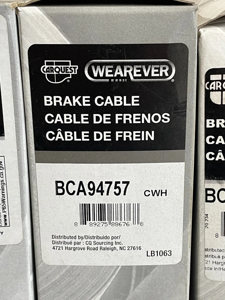 Кабель переднего стояночного тормоза BCA94757 Carqeust подходит для Toyota Corolla 1987 1988 годов выпуска - Изображение 2 из 2