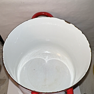 Dansk Kobenstyle Red Enamelware 7.5 Qt. Soup Stock Pot