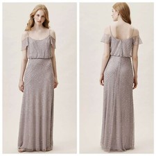 NWT Anthropologie BHLDN Troye Beaded Dress sz 10 Evening Formal Sold Out $260