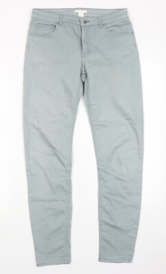 Skinny-Damenjeans blau Baumwollmischung Größe 10 von H&M
