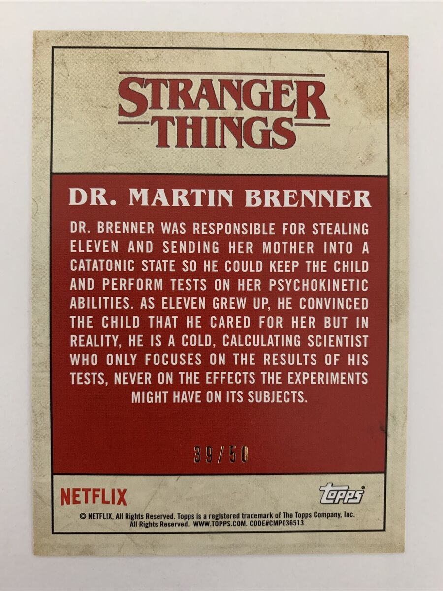 Stranger Things #13 Dr. Martin Brenner, Papa RED Parallel Numbered 39 of 50  Rare