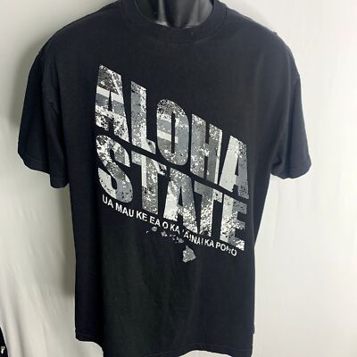 Mens Aloha State Crewneck Short Sleeve Shirt Alstyle Label Classic Size L