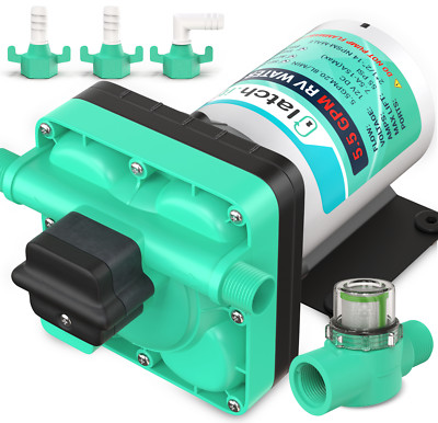 LATCH.IT RV Water Pump 12V | 5.5 GPM 55 PSI Camper Water Pump | Quiet Operation